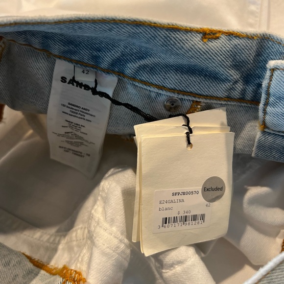 Galina High Rise Straight Leg Jeans in White - Picture 4 of 6